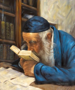 ユダヤ人を読んでいる老人 Oil Paintings